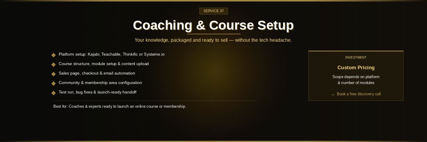 Coaching and Course Setup Service — Done by Di Phoenix AZ