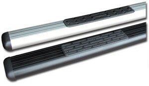 Oval step running boards in two different color options
