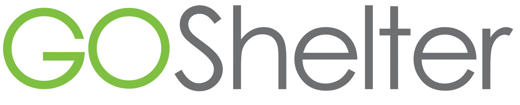 GO Shelter logo in green and gray text.
