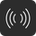 A black and white icon of a sound wave.