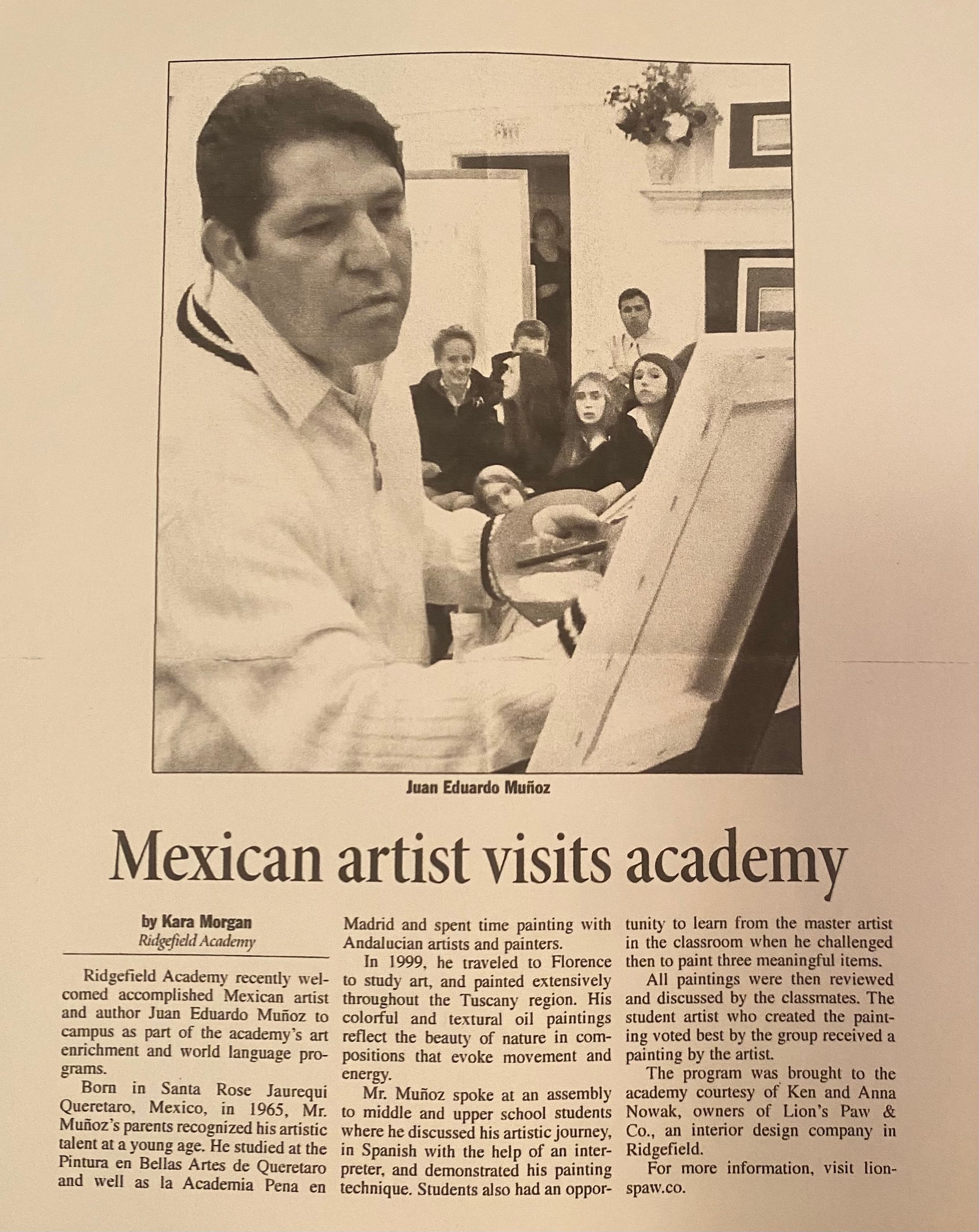 Mexican Artist Article — Ridgefield, CT — Lions Paw Interior