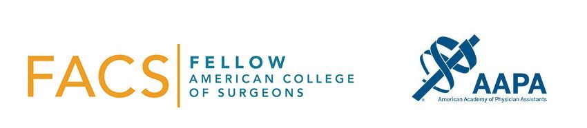 Logos for FACS and AAPA. The FACS logo is gold and the AAPA logo is blue.
