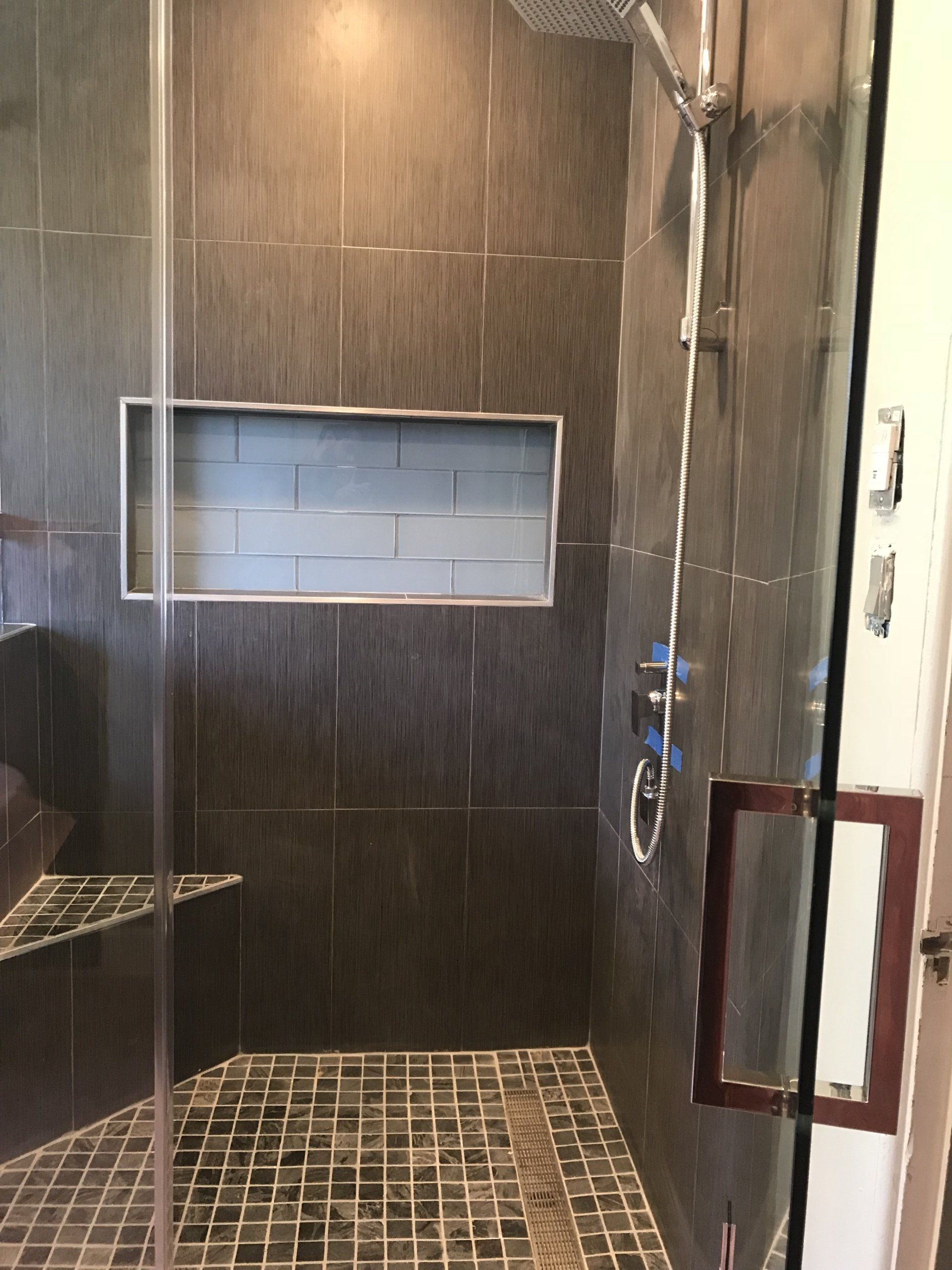 Modern Shower Room — Brown Interior Shower Room in La Habra, CA