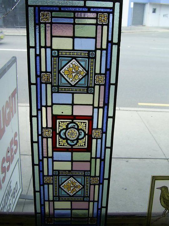 vertical window square leadlight