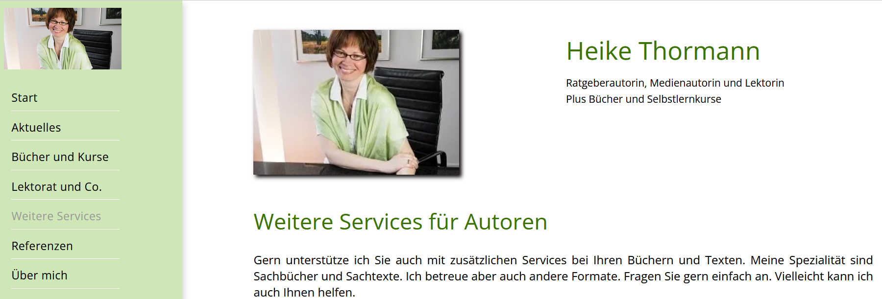 Heike Thormann - Services für Autoren