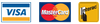 Un logo Visa Mastercard et Interac sur fond blanc