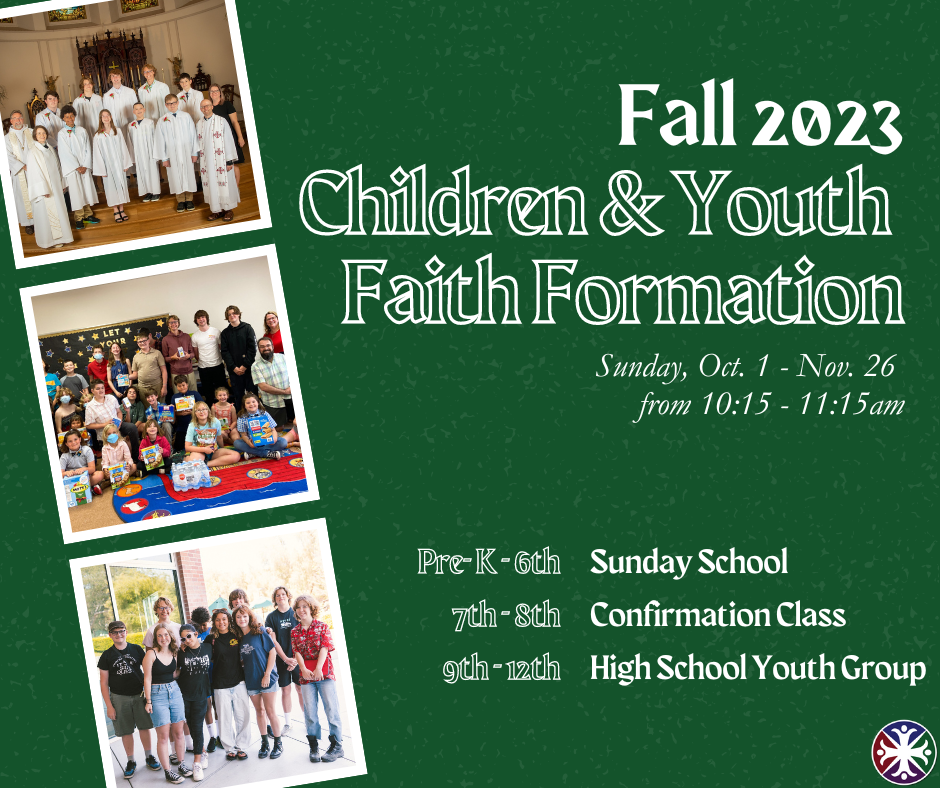 Fall ‘23 Faith Formation for Children and Youth