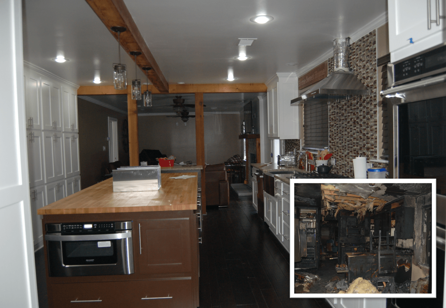 Before & After Kitchen Fire