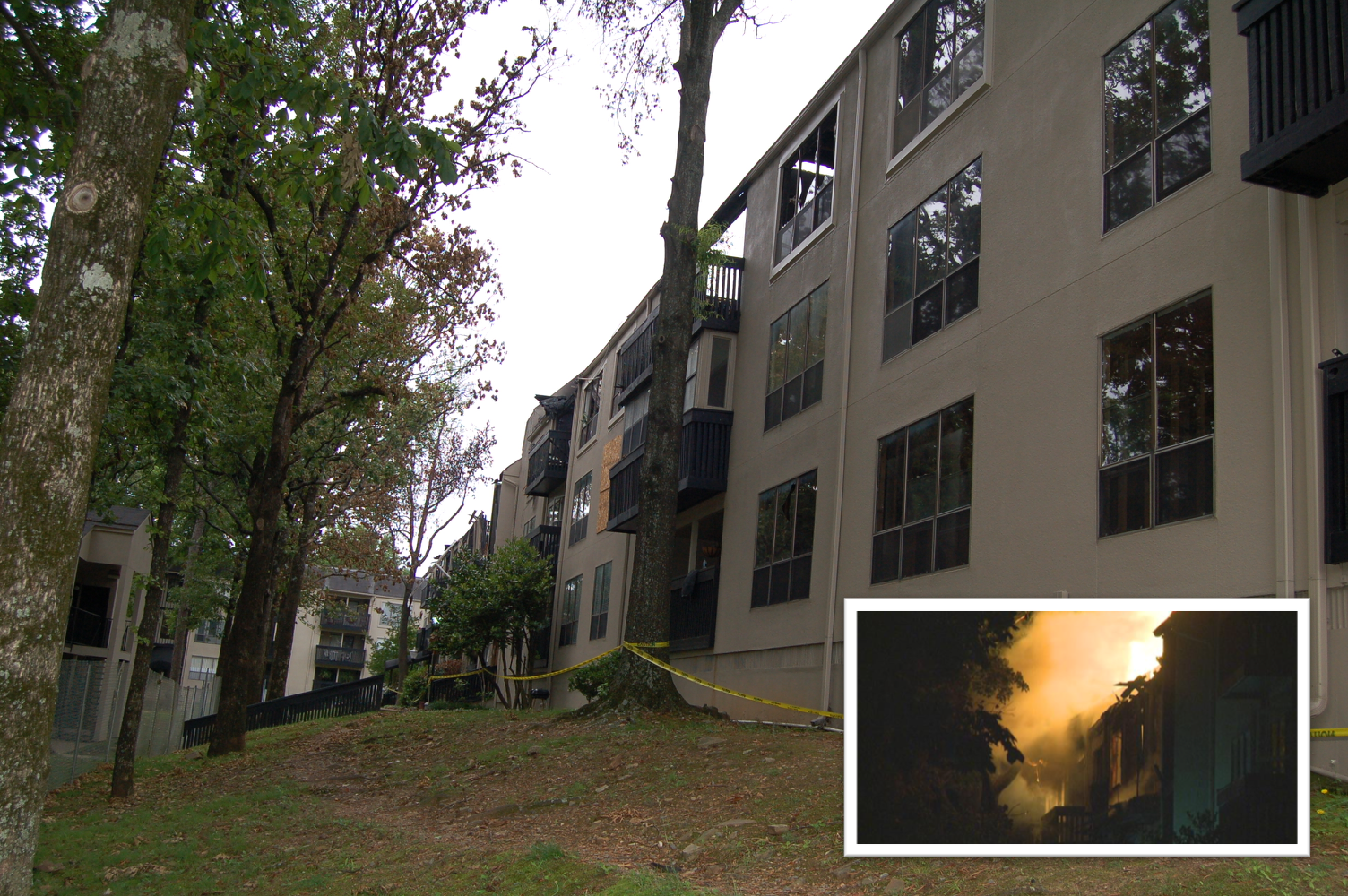 Before & After fire damage at commercial property