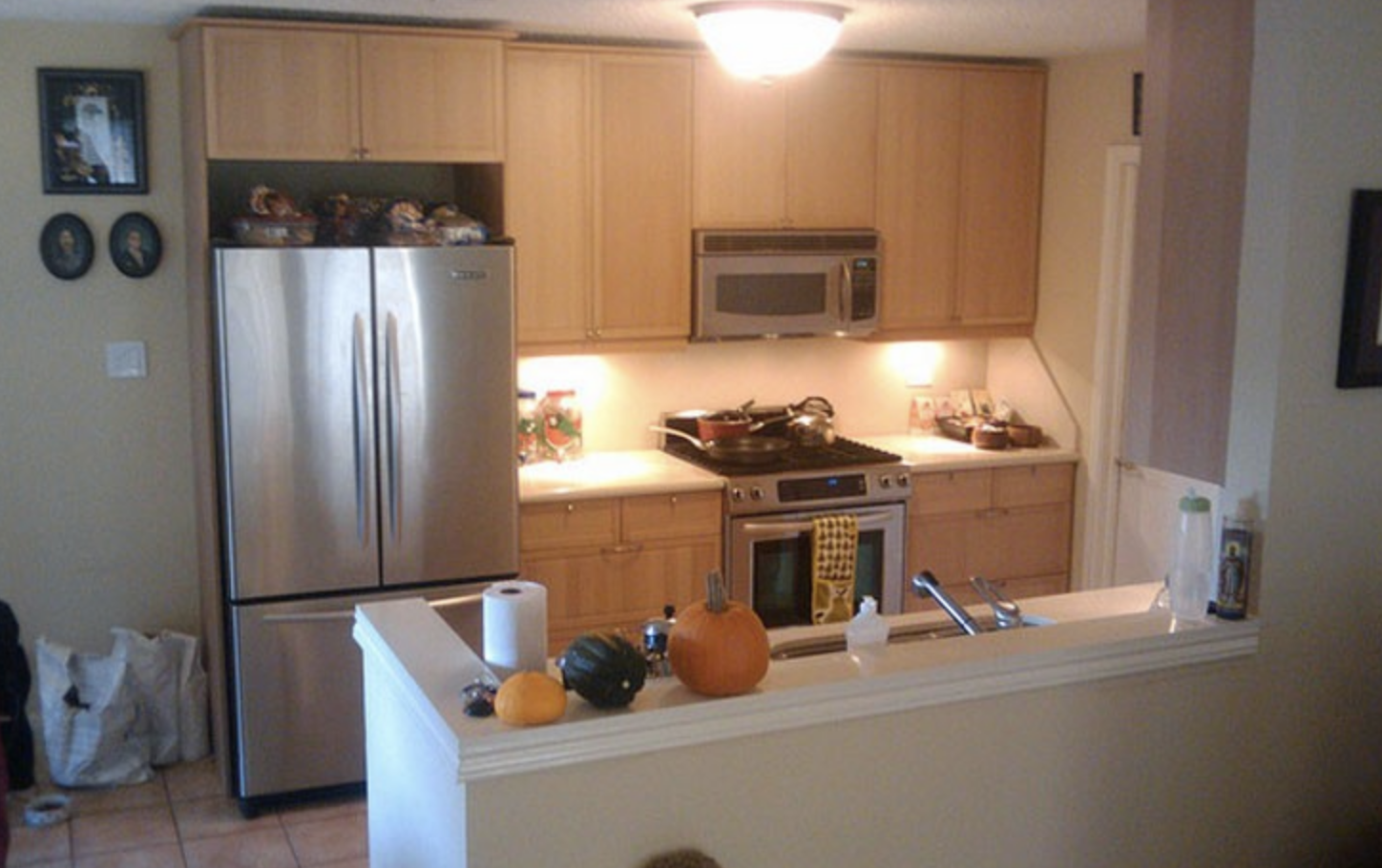Newly restored kitchen after water/fire/smoke damage