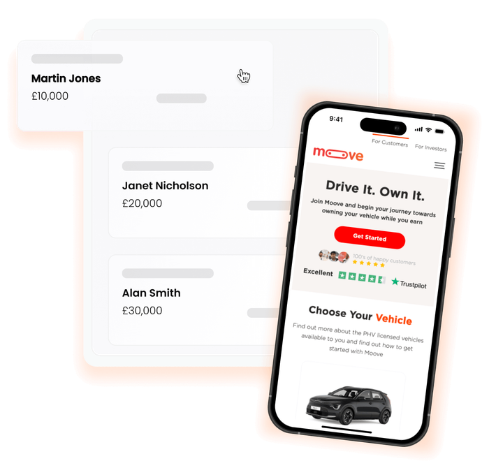 image of landing page and crm