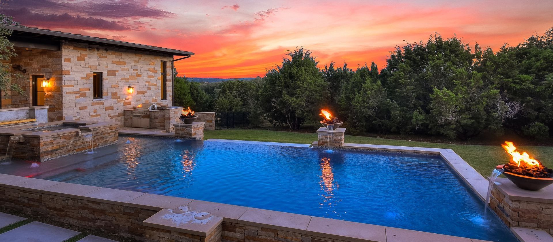 Home with a large pool