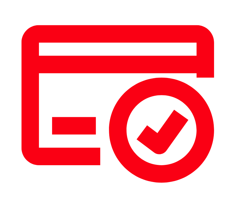 A red circle with a white dollar sign inside of it