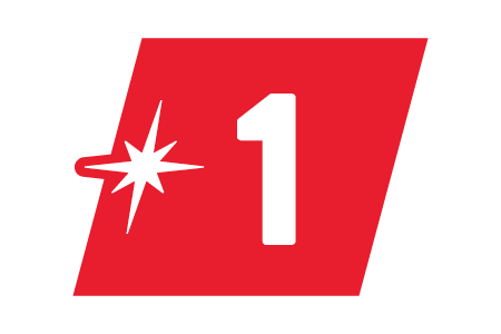A red gear with a white check mark inside of it