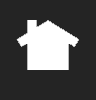 A white house with a chimney on a black background.