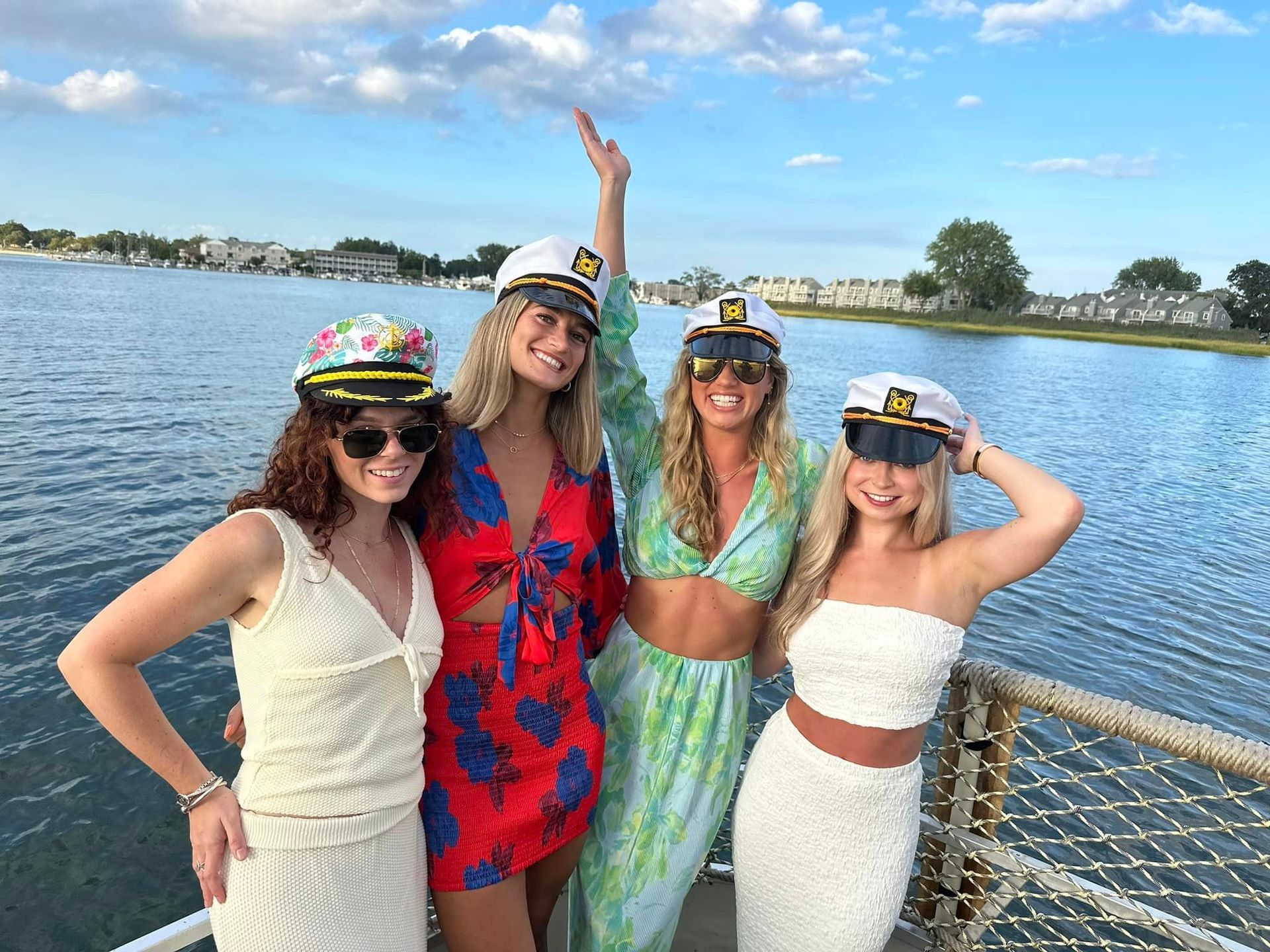 ladies wearing captain hat