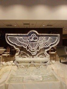 Navy Aviator wings ice sculpture