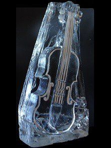 Violin ice sculpture Philadelphia PA