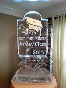 Graduation ice sculpture