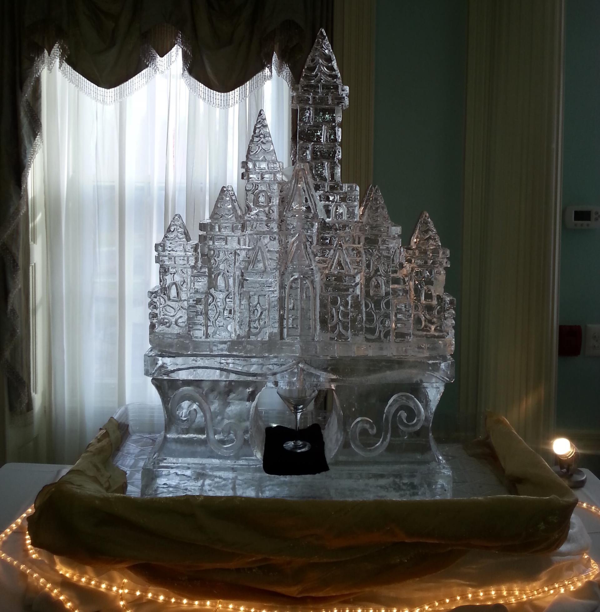 Cinderella castle ice luge Display Philadelphia PA
