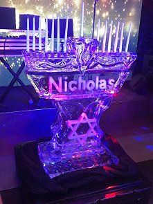 Pumpkins ice sculpture luge