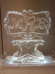 Engagement ice sculpture