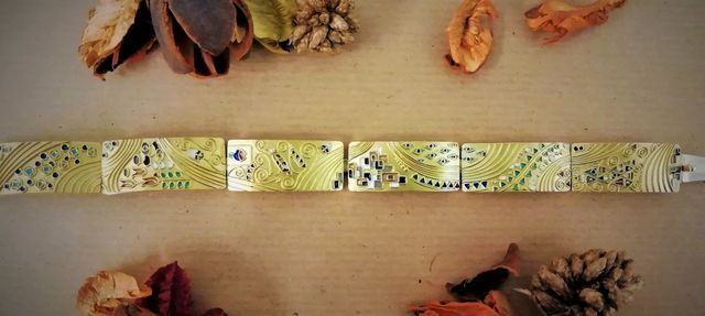 bracciale artigianale ispirato a Klimt