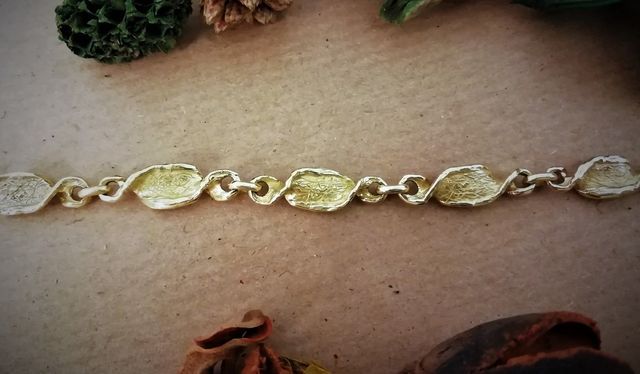 bracciale in oro artigianale