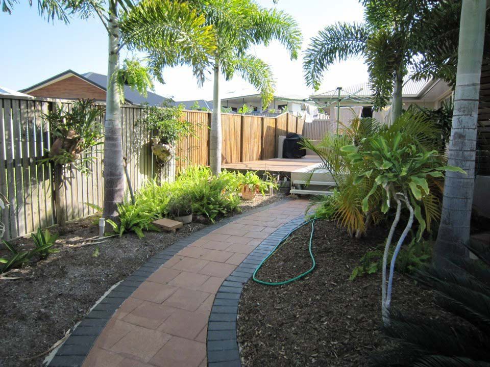 Garden Renovation With Brick Pathway — Austen Landscaping & Earthmoving in Deeragun, QLD
