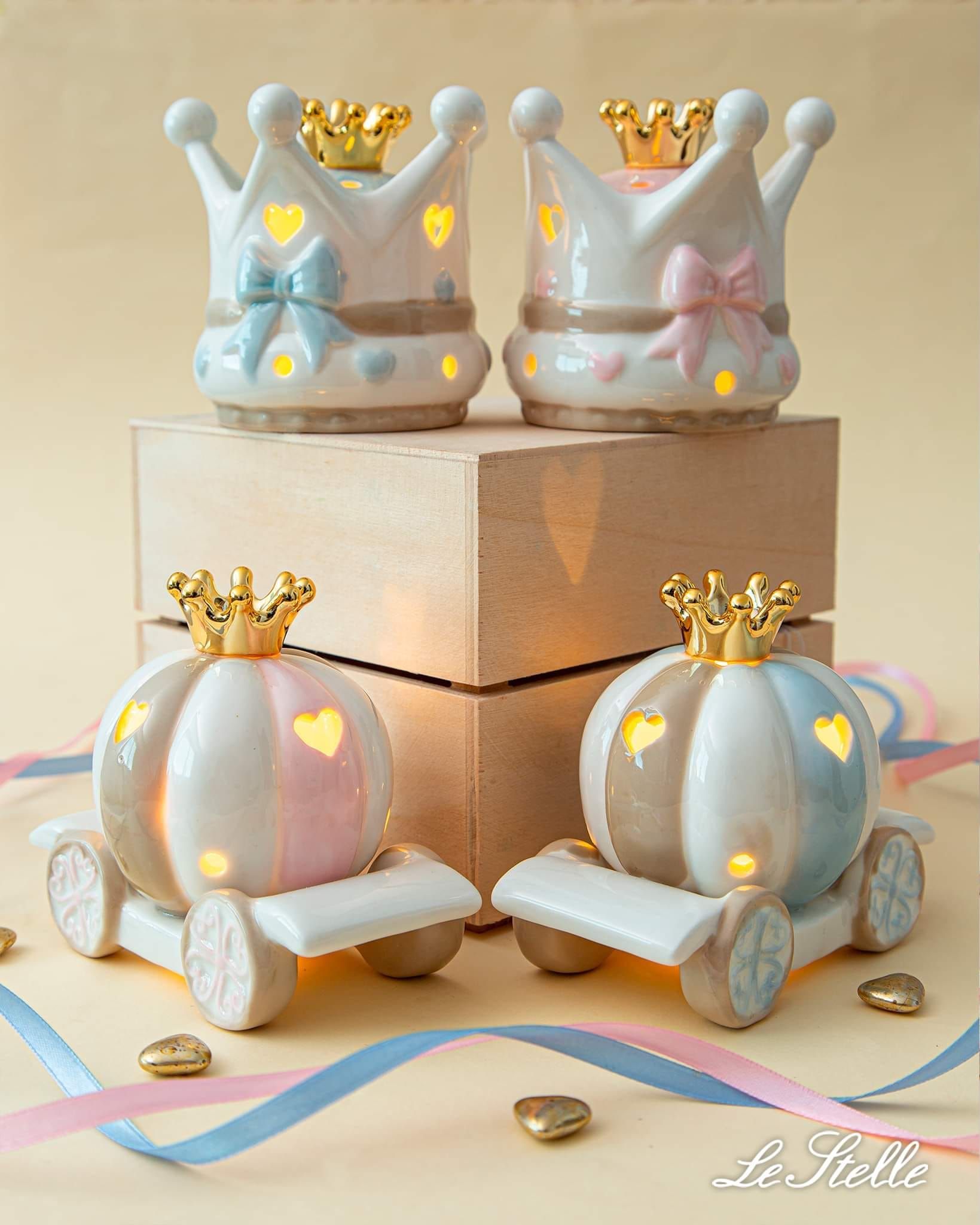 bomboniere a forma di zucca e corona