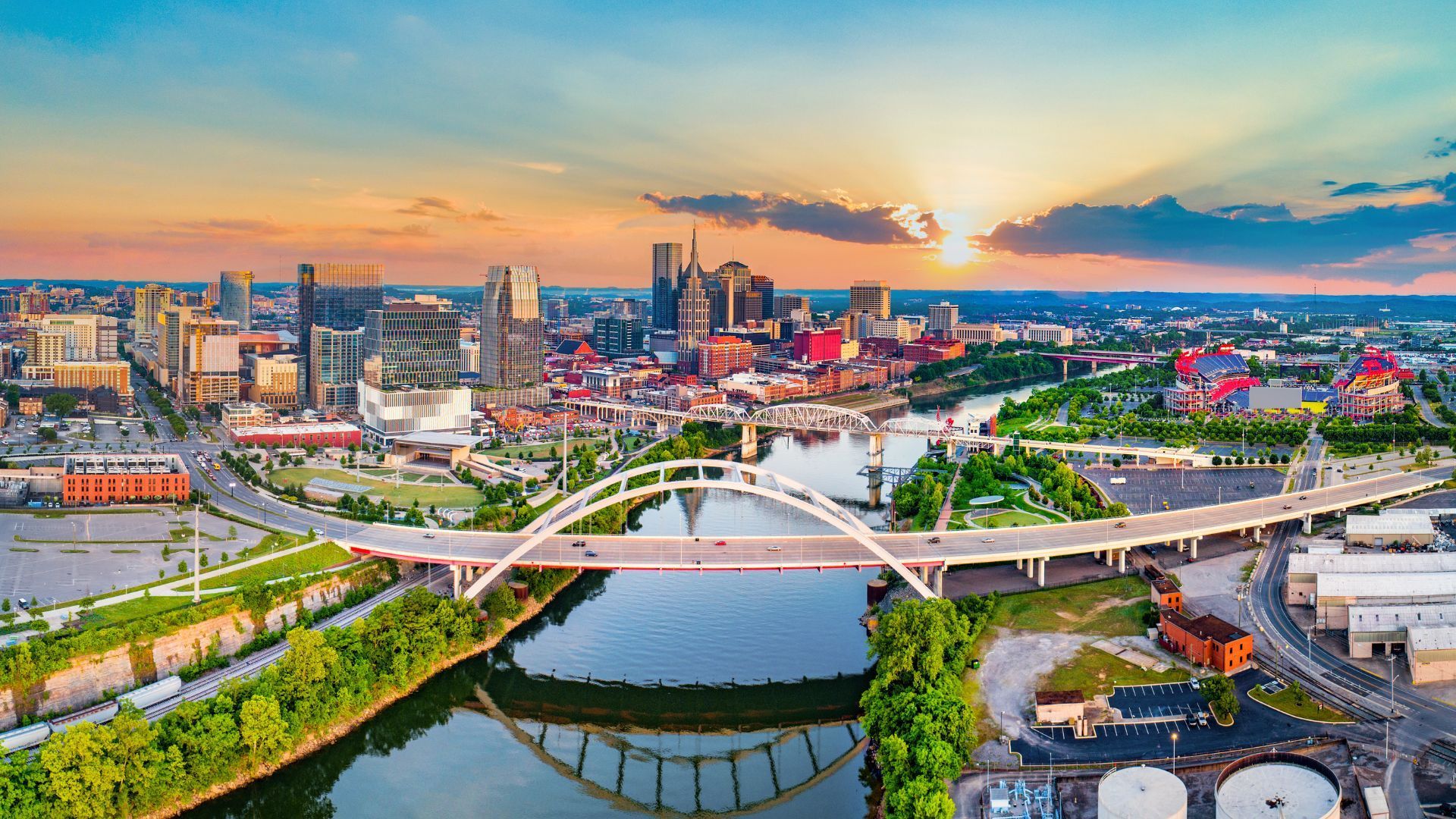 Aerial view of Nashville