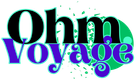 The word ohm voyage is written in black on a white background