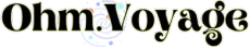 The word ohm voyage is written in black on a white background