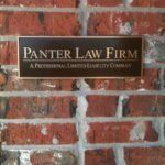 Panter Law Firm plaque