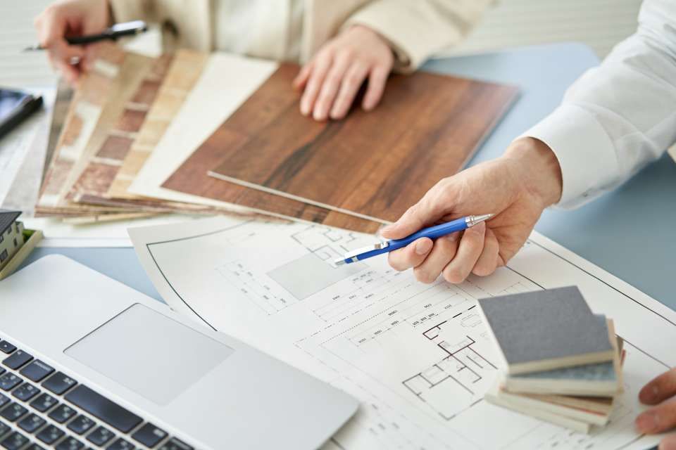 architect designing a site