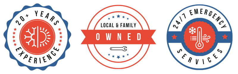 Three logos for a local family owned business