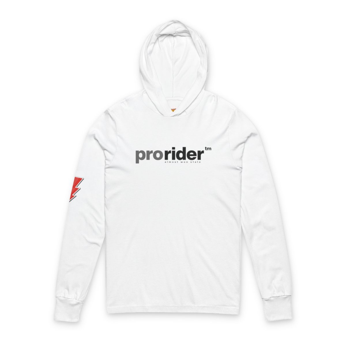White hoodie with 