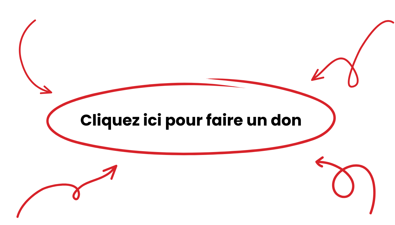Red oval with text 