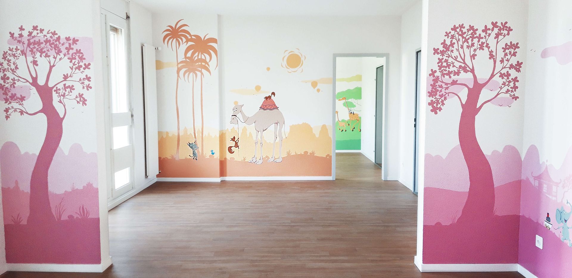 Unaccompanied minors & Family Centers murals