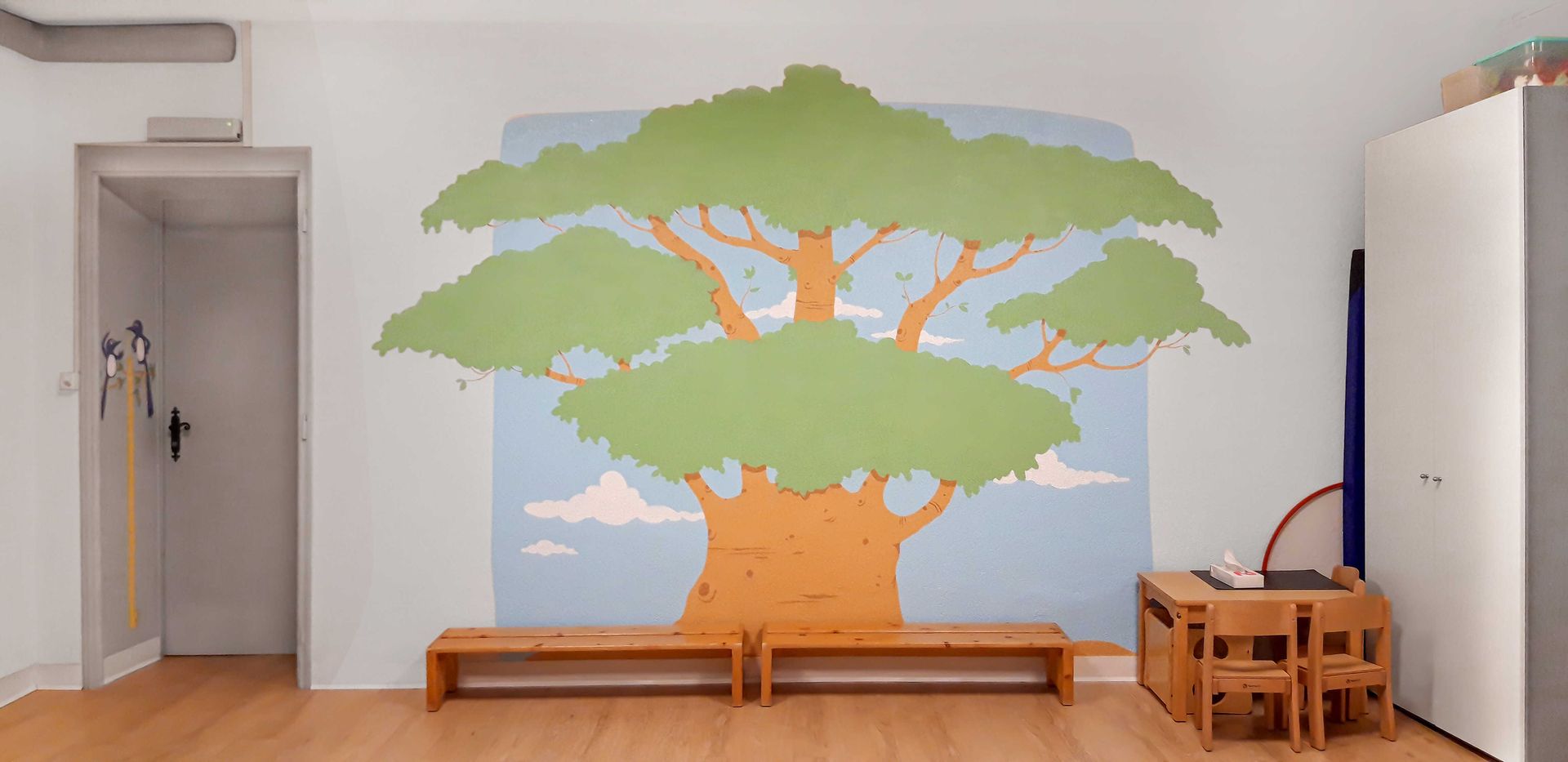 Psychiatry mural waiting room