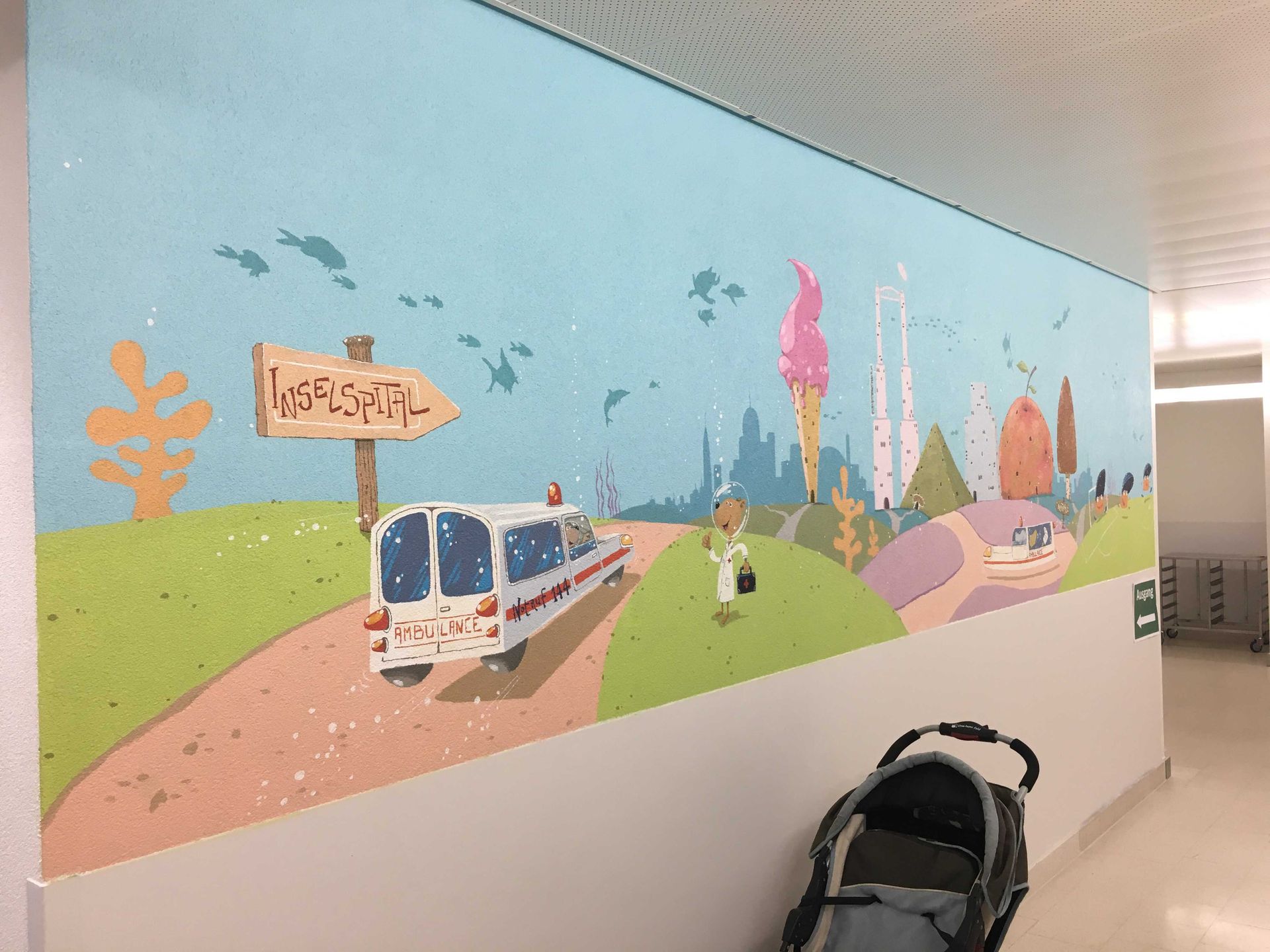 Emergency room examination painted