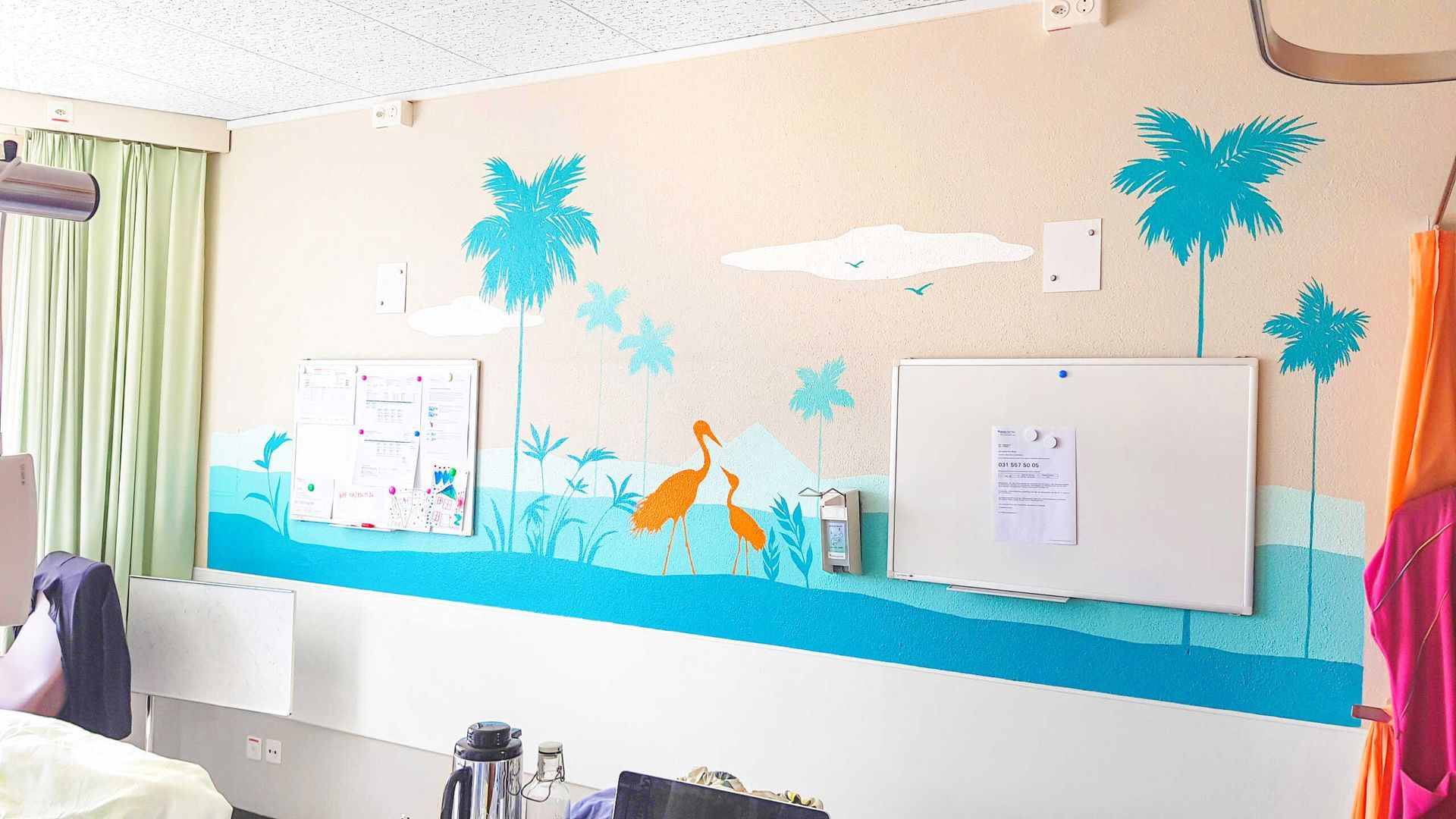 Oncology work done in hallway