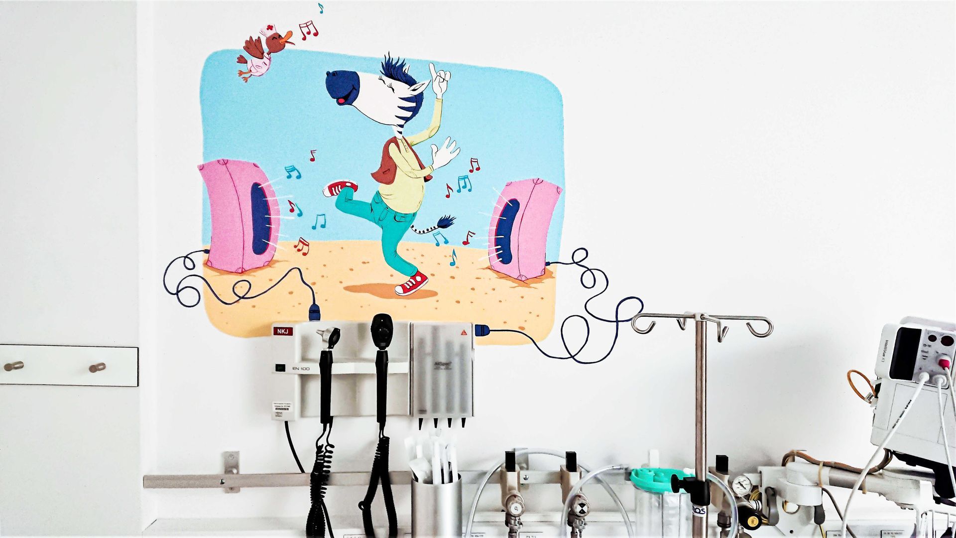 Emergency room painted