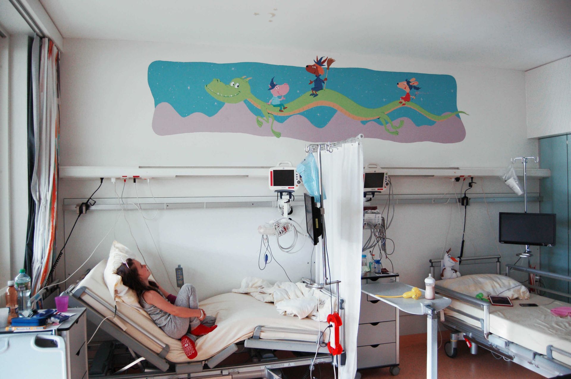 Oncology mural in room