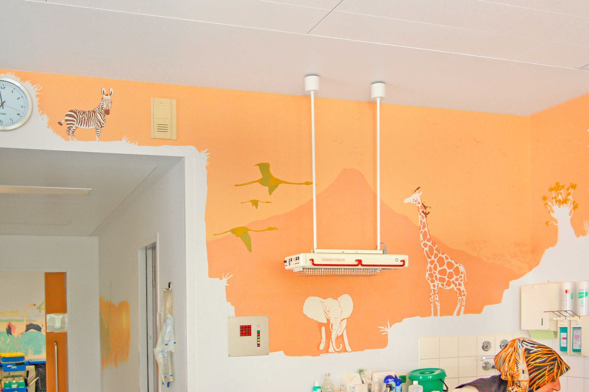 Emergency room painted mural hospital