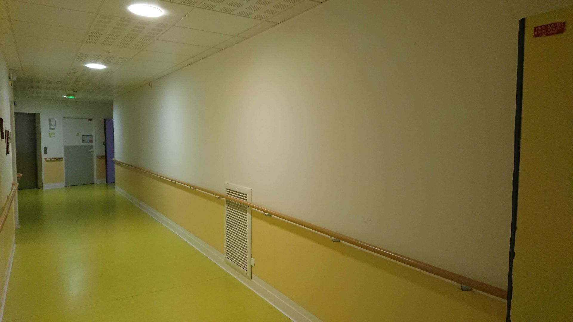 Daycare hallway unpainted mural