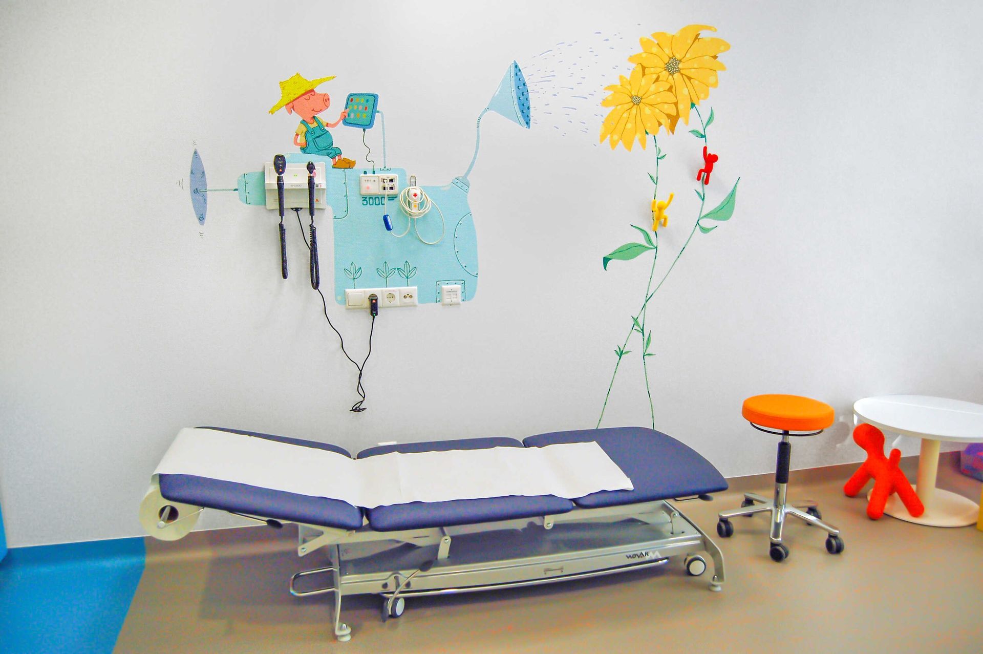 Oncology room painted mural