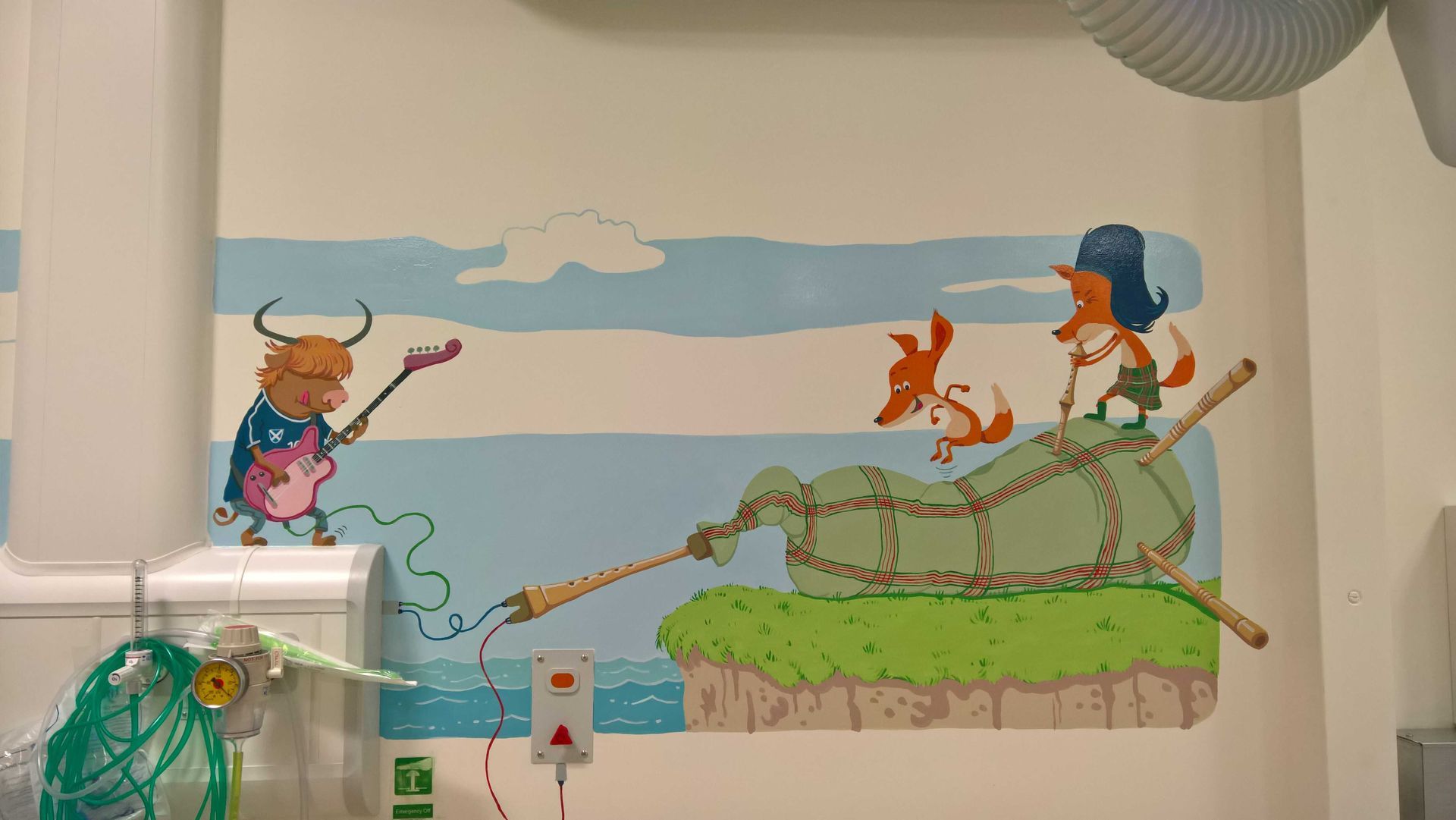 Imaging treatment room mural