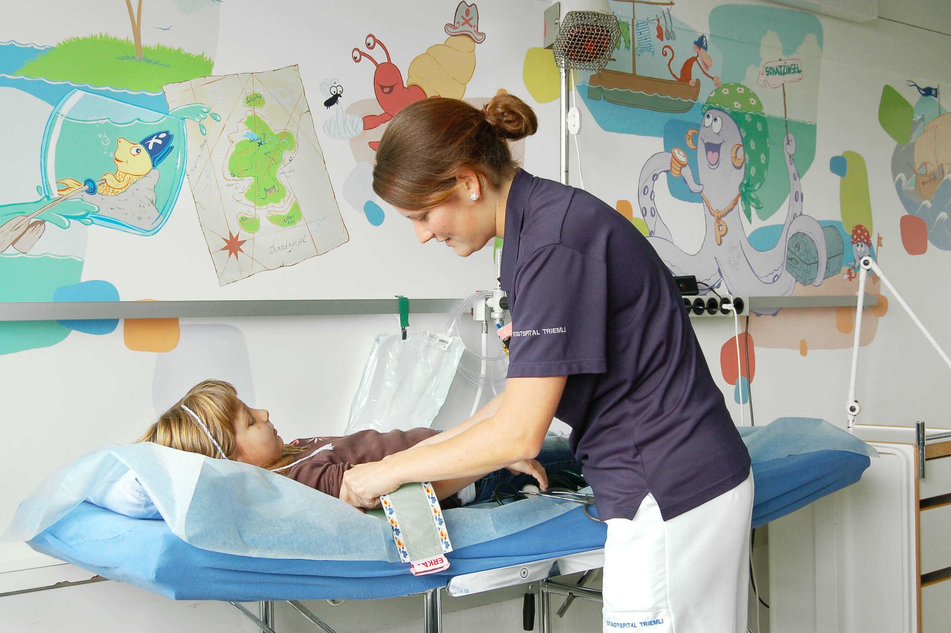 Emergency room painted mural