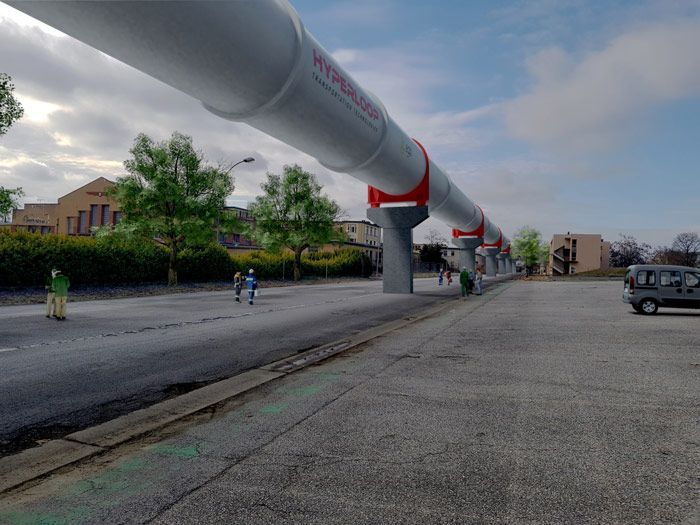 An artist 's impression of a hydrogen pipeline
